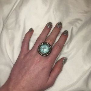 Gold and turquoise ring